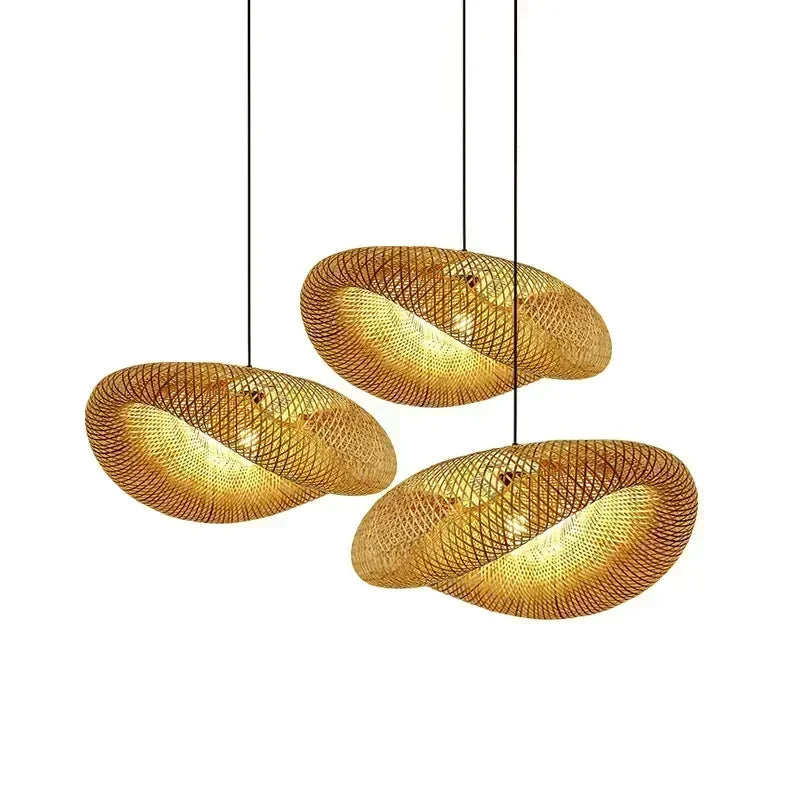 Liora Strå | Japandi Rattan Pendant Lamp Made of Handwoven Bamboo