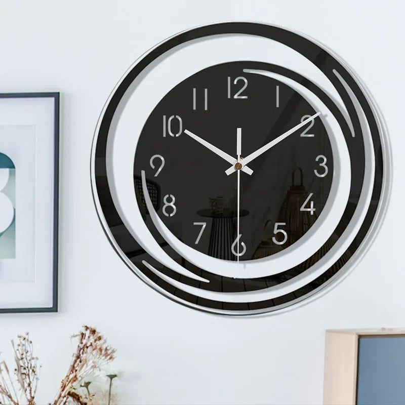 Wall Clock – Black Acrylic – Modern Scandinavian Design