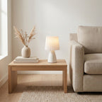 scandinavian ceramic pleated table lamp