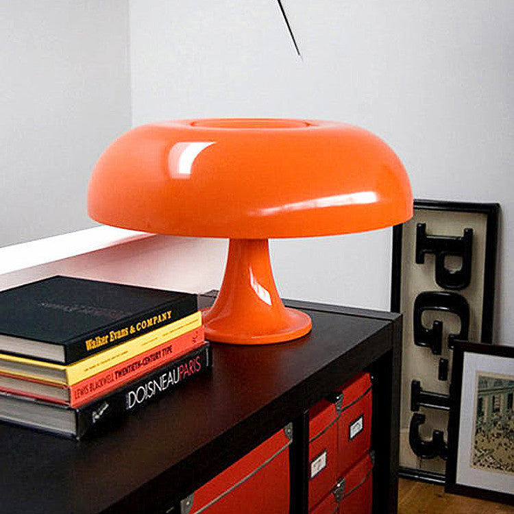 Mushroom Table Lamp - Scandinavian Dome Shade in Plastic