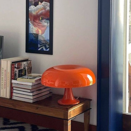 Mushroom Table Lamp - Scandinavian Dome Shade in Plastic