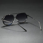 Unisex Aviator Sunglasses – Polished Metal Frame, UV Protection