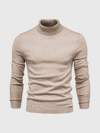 Men's Fine Knit Roll Neck Jumper - Soft Winter Sweater