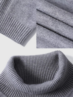 Men's Fine Knit Roll Neck Jumper - Soft Winter Sweater