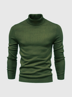 Men's Fine Knit Roll Neck Jumper - Soft Winter Sweater