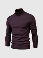 Men's Fine Knit Roll Neck Jumper - Soft Winter Sweater