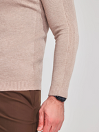 Men's Fine Knit Roll Neck Jumper - Soft Winter Sweater