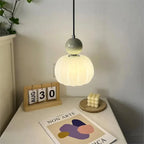 Art Deco Pendant Lamp in Bauhaus Style (Cream, Red, Green, or Chrome)