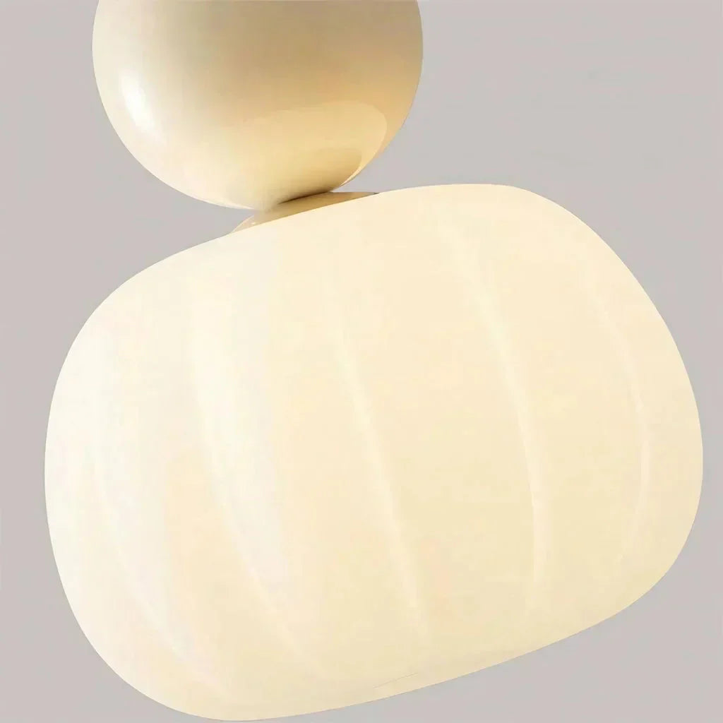 Art Deco Pendant Lamp in Bauhaus Style (Cream, Red, Green, or Chrome)