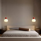Art Deco Pendant Lamp in Bauhaus Style (Cream, Red, Green, or Chrome)