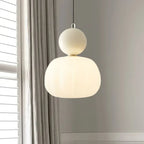 Art Deco Pendant Lamp in Bauhaus Style (Cream, Red, Green, or Chrome)