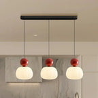 Art Deco Pendant Lamp in Bauhaus Style (Cream, Red, Green, or Chrome)