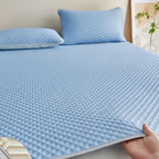 Foldable Cooling Sleep Mat - Breathable Waffle-Texture Bed Topper