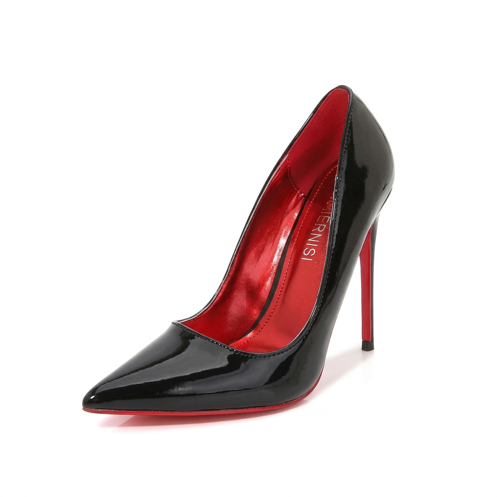 Women's Pointed-Toe Patent Court Shoes with Slim Stiletto Heel