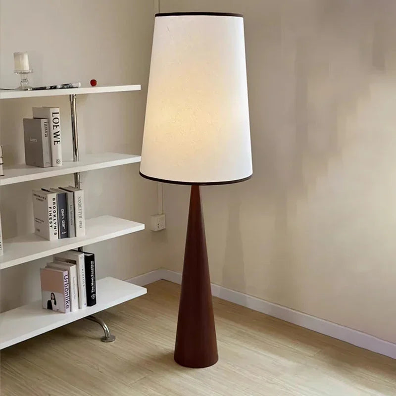 Minimalist Wooden LED Floor Lamp in Scandinavian Style