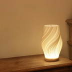 Warm LED Table Lamp with Dimmable Function & Elegant Wave Design