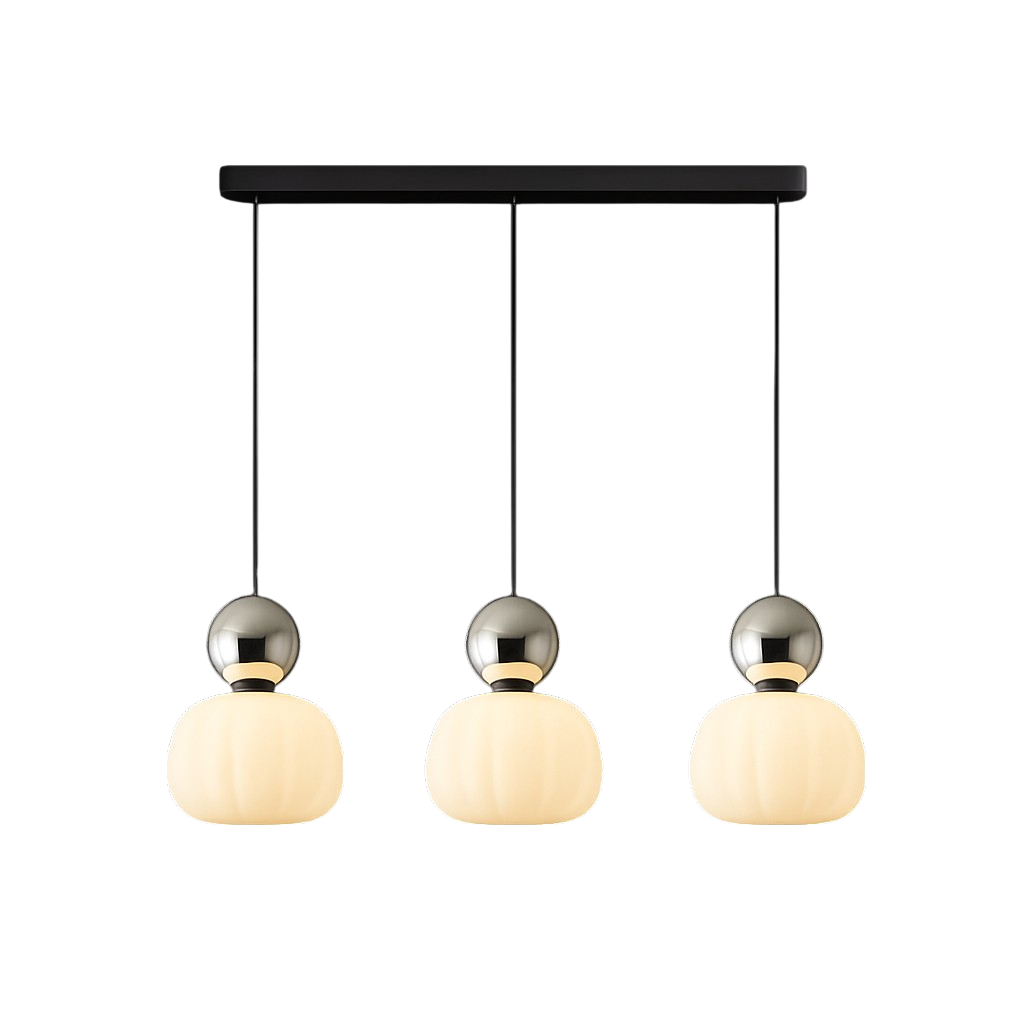 Art Deco Pendant Light with Acrylic Shade, Round Colored Top