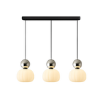 Art Deco Pendant Light with Acrylic Shade, Round Colored Top