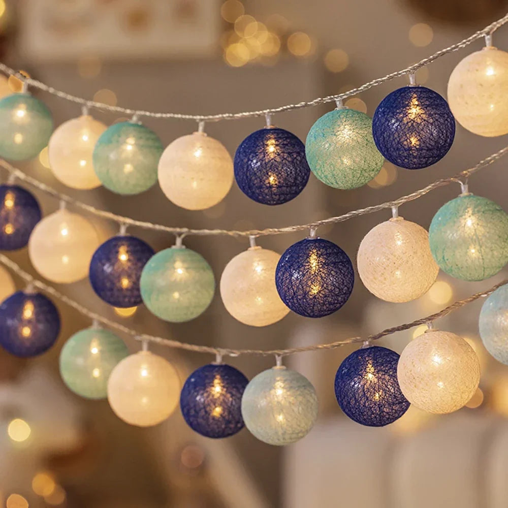 Cotton Light Ball Garland – Create Atmosphere and Warmth in Any Space