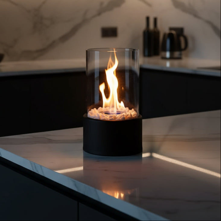 SLEEKFLAME – Smokeless Tabletop Fireplace for Stylish Indoor and Outdoor Use