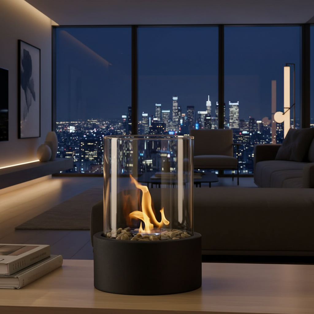 SLEEKFLAME – Smokeless Tabletop Fireplace for Stylish Indoor and Outdoor Use