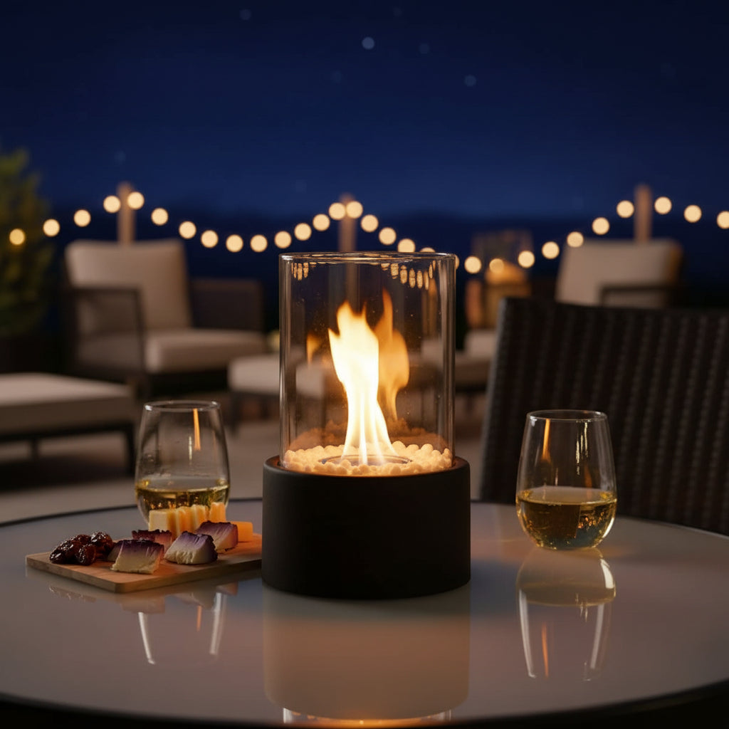 SLEEKFLAME – Smokeless Tabletop Fireplace for Stylish Indoor and Outdoor Use