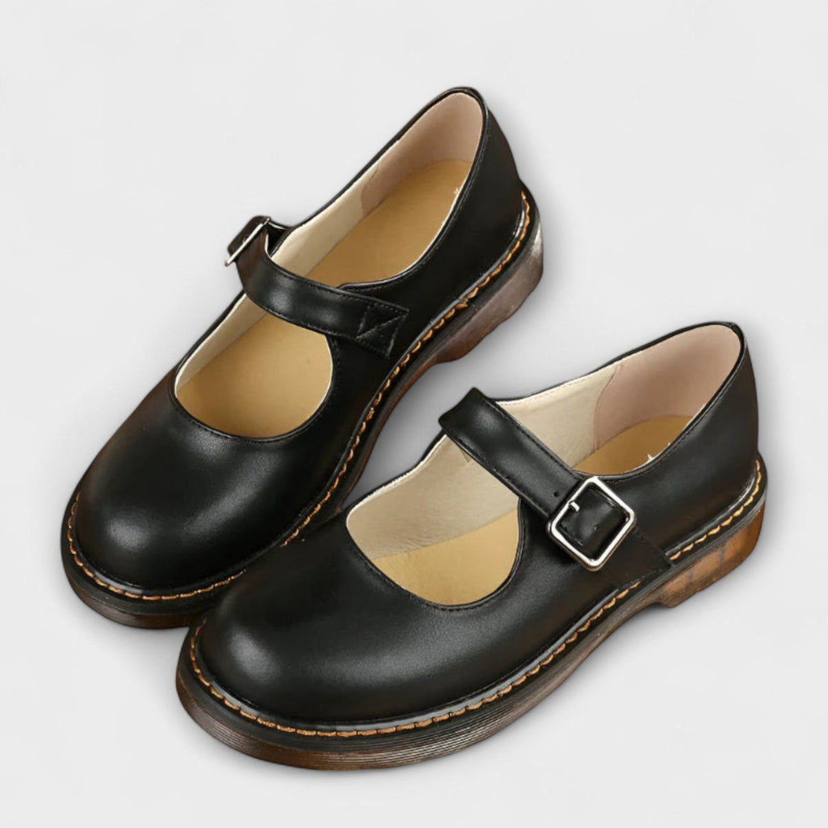 Women's Orthopaedic Mary Jane Shoes with Adjustable Buckle Strap