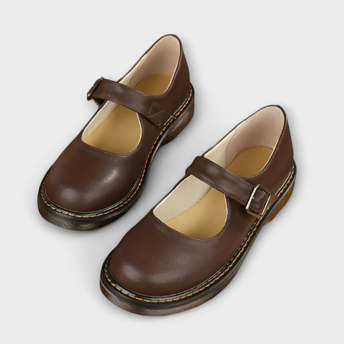 Women's Orthopaedic Mary Jane Shoes with Adjustable Buckle Strap