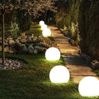 Spherical Garden Light - Rechargeable LED Ball Light with Remote, 16 Colours