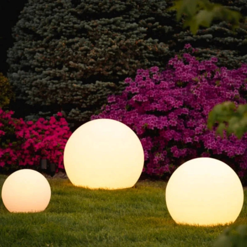 Spherical Garden Light - Rechargeable LED Ball Light with Remote, 16 Colours