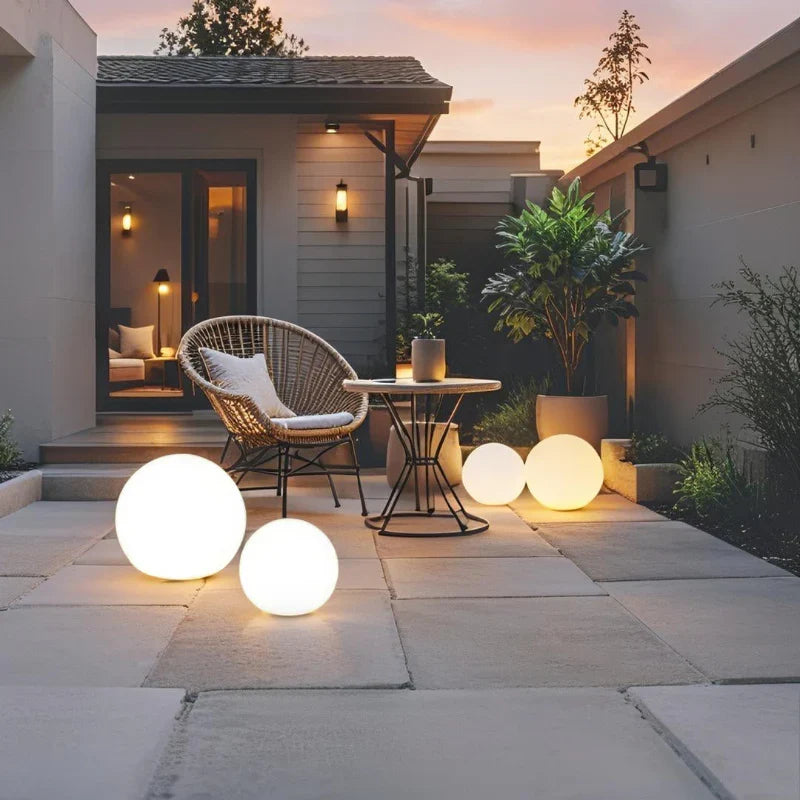 Spherical Garden Light - Rechargeable LED Ball Light with Remote, 16 Colours