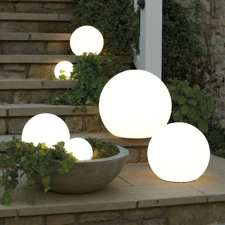 Spherical Garden Light - Rechargeable LED Ball Light with Remote, 16 Colours