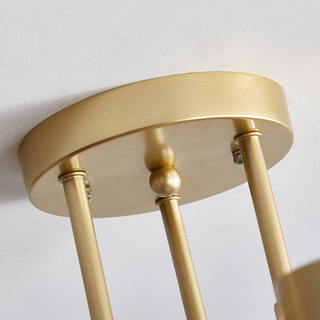 Ceiling Light with Intersecting Arms and Cylindrical Heads - Sputnik Style