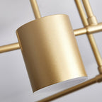 Ceiling Light with Intersecting Arms and Cylindrical Heads - Sputnik Style