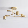 Ceiling Light with Intersecting Arms and Cylindrical Heads - Sputnik Style