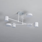 Ceiling Light with Intersecting Arms and Cylindrical Heads - Sputnik Style