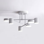 Ceiling Light with Intersecting Arms and Cylindrical Heads - Sputnik Style