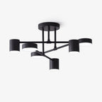 Ceiling Light with Intersecting Arms and Cylindrical Heads - Sputnik Style