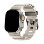 Silicone Watch Strap for Apple Watch with Titanium Buckle