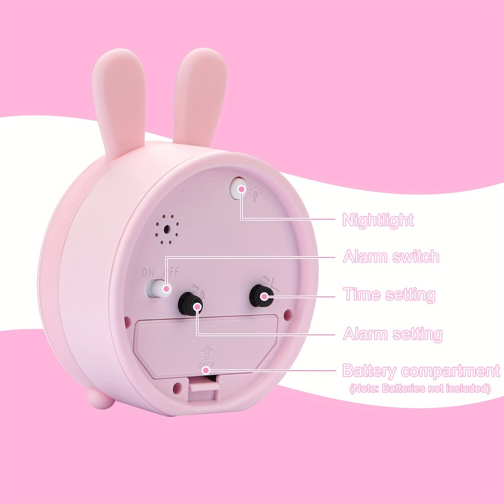 Children's Alarm Clock with Night Light – Comfort, Calm, and Cute Design