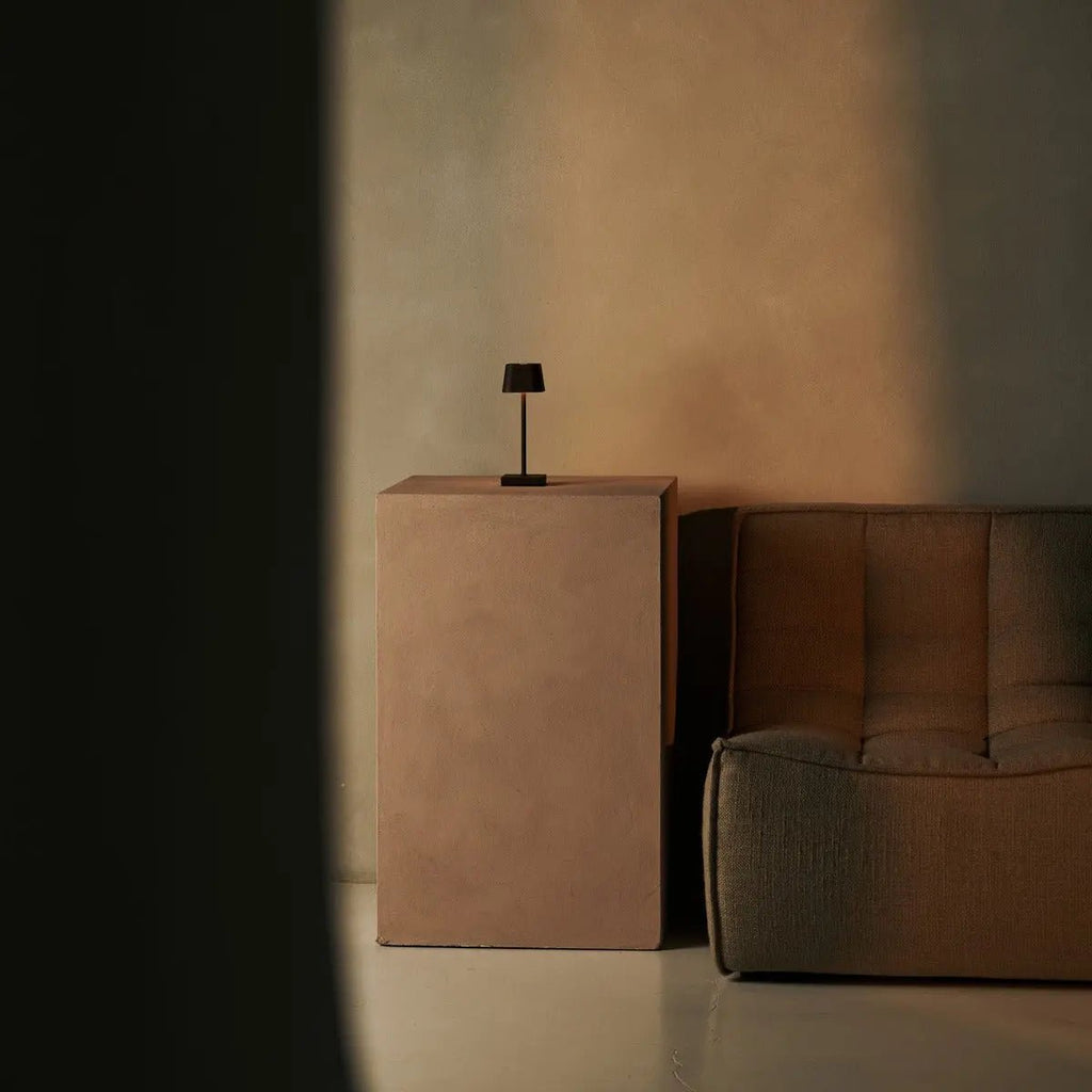 Sarphati Mini Mocha Brown Cordless Lamp | Wireless Charging via Charging Station, Dimmable & 3 Light Modes