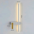 Wall Lights for Living Room with Vertical LED Bar and Adjustable Spotlight