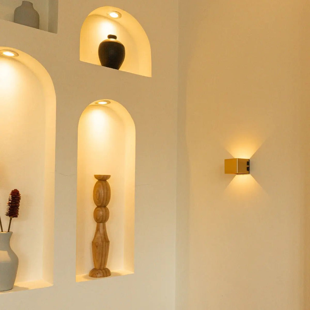 Tess Gold Rechargeable Wall Lamp | Motion Sensor, 20 Light Colors & Remote Control