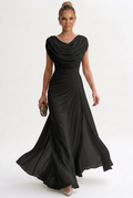 Women's Maxi Dress - Sleeveless Polyester Evening Dress