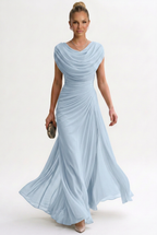 Women's Maxi Dress - Sleeveless Polyester Evening Dress