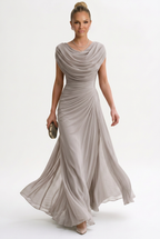 Women's Maxi Dress - Sleeveless Polyester Evening Dress
