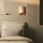 Ben Chestnut Brown Wooden Table Lamp | Cordless, Linen Blend & Up to 100 Hours of Light