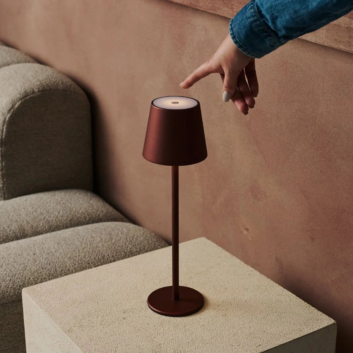 Jasper Bronze Cordless Lamp with Rechargeable Battery | Modern, Dimmable & 3 Light Modes