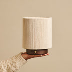 Ivo Dark Brown Wooden Rechargeable Lamp | Modern, Versatile & 3 Light Modes