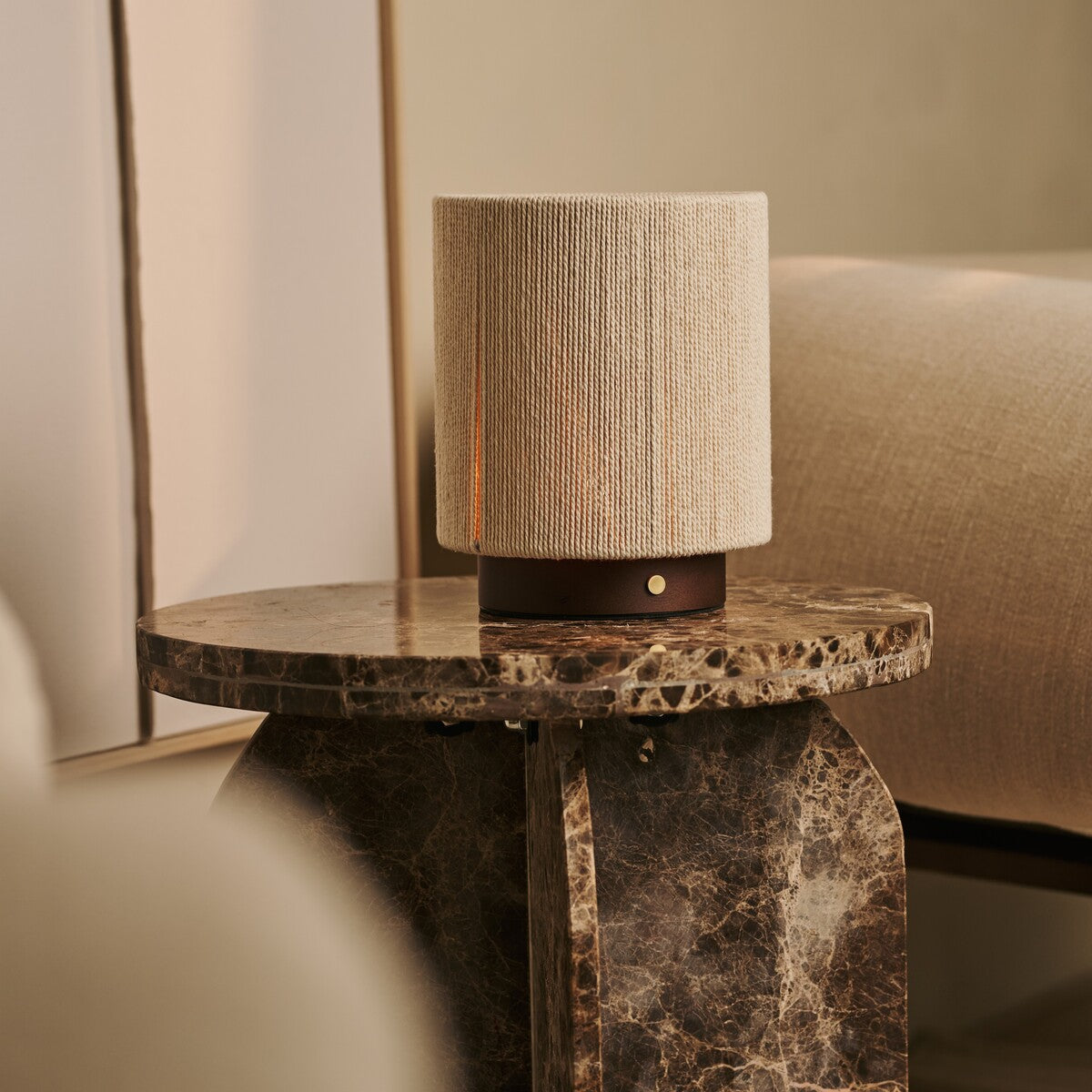 Ivo Dark Brown Wooden Rechargeable Lamp | Modern, Versatile & 3 Light Modes